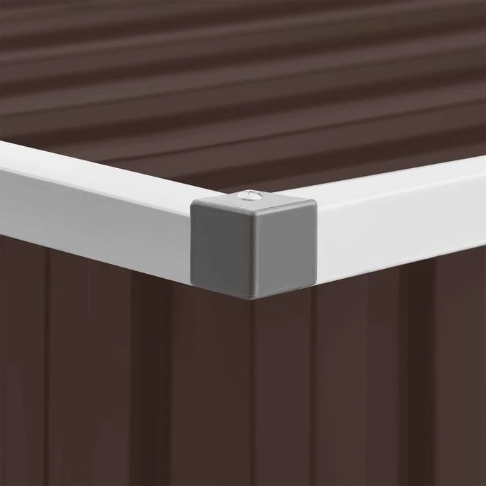 Boîte De Rangement De Jardin Marron 109x67x65 Cm – Image 2