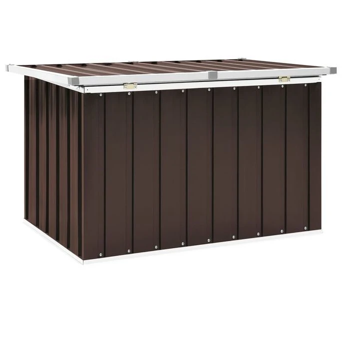 Boîte De Rangement De Jardin Marron 109x67x65 Cm – Image 4