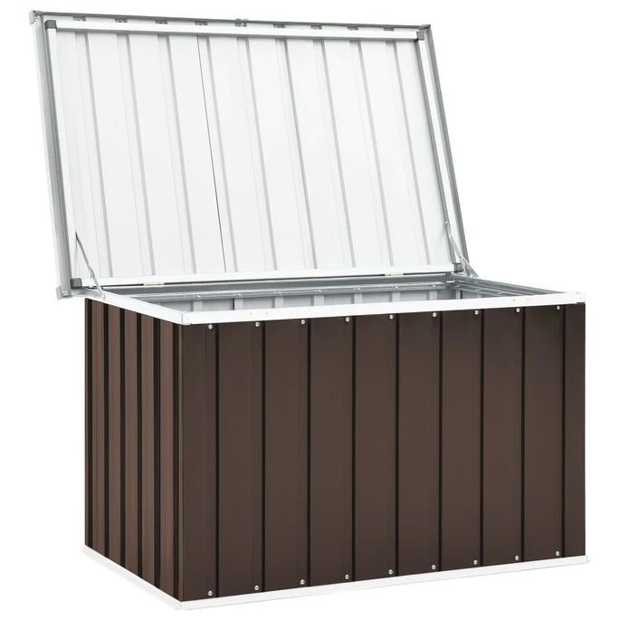 Boîte De Rangement De Jardin Marron 109x67x65 Cm – Image 5