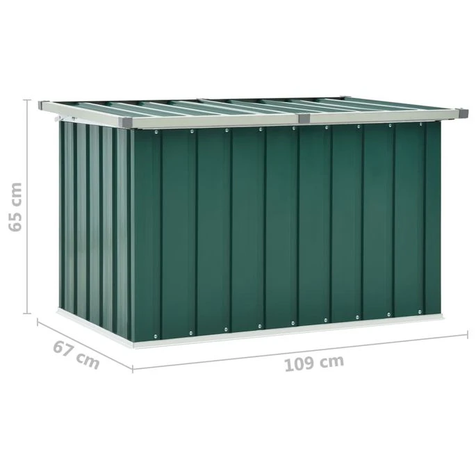 Boîte De Rangement De Jardin Vert 109x67x65 Cm – Image 8