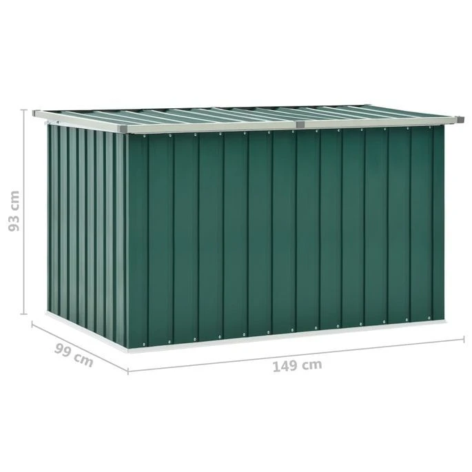 Boîte De Rangement De Jardin Vert 149x99x93 Cm – Image 8