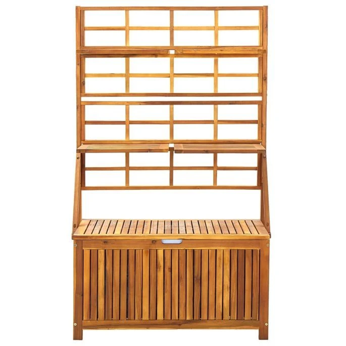 Boîte De Rangement Et Treillis 99x55x160cm Bois D'acacia Solide – Image 3