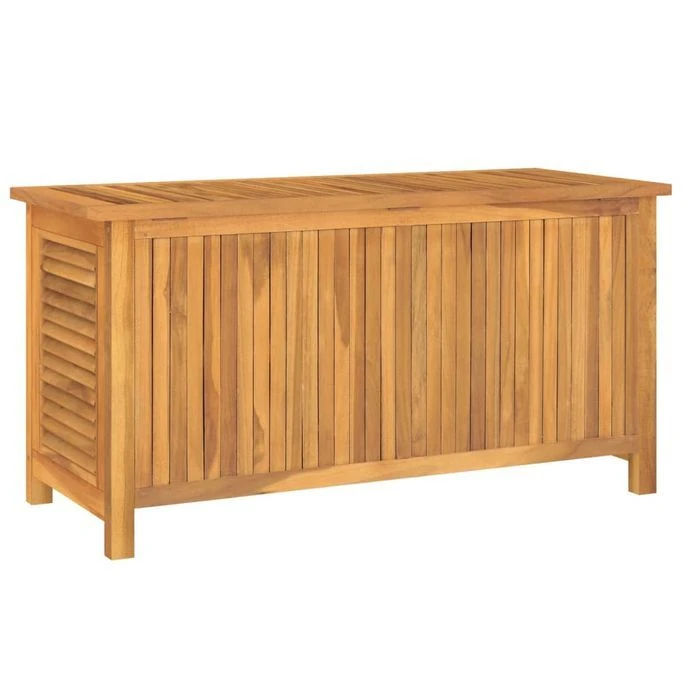 Boîte De Rangement Jardin Et Sac 114x50x58 Cm Bois Massif Teck – Image 7
