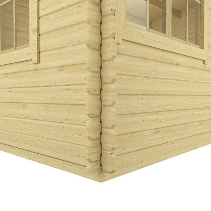 Cabane En Rondins Avec Plancher 34mm 416x345x236,2cm Pin Solide – Image 6