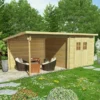 Cabanon De Jardin En Rondins Bois Massif 28 Mm, 6,3 X 3 M