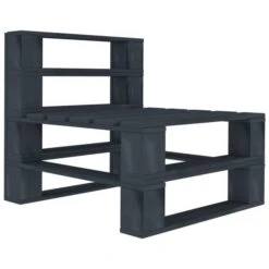 Canapé De Milieu Palette De Jardin Bois Gris