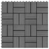 Carreau De Terrasse 11 Pcs WPC 30 X 30 Cm 1 M² Gris