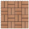 Carreau De Terrasse 11 Pcs WPC 30 X 30 Cm 1 M² Marron