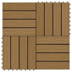 Carreau De Terrasse En Relief 11 Pcs WPC 30 X 30 Cm 1 M²
