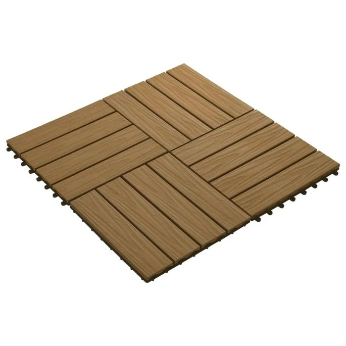 Carreau De Terrasse En Relief 11 Pcs WPC 30 X 30 Cm 1 M² – Image 2