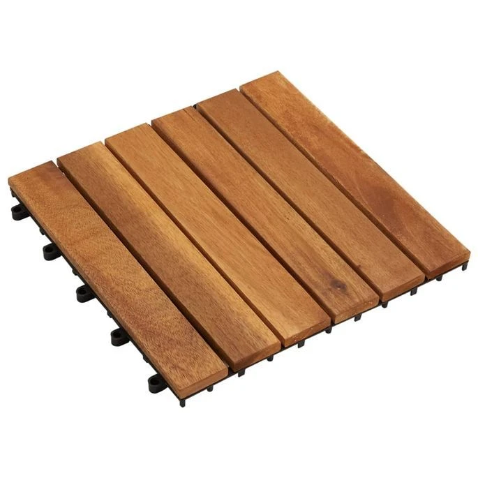 Carreau De Terrasse Modèle Vertical 30 X 30 Cm Acacia 30 Pcs – Image 3