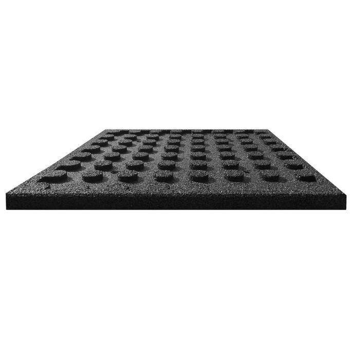 Carreaux De Protection Antichoc 24pcs Caoutchouc 50x50x3cm Noir – Image 4