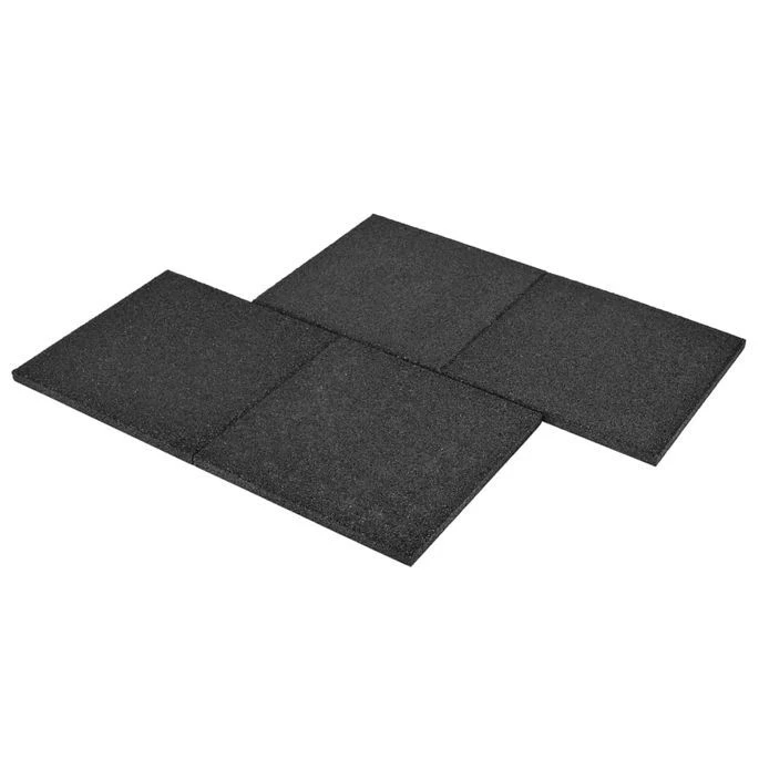 Carreaux De Protection Antichoc 24pcs Caoutchouc 50x50x3cm Noir – Image 6