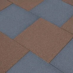 Carreaux De Protection Antichoc 6pcs Caoutchouc 50x50x3 Cm Gris