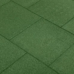 Carreaux De Protection Antichoc 6pcs Caoutchouc 50x50x3cm Vert