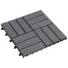 Carreaux De Terrasse 10 Pcs Délavage Gris 30x30 Cm Acacia Solide 2