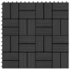 Carreaux De Terrasse 22 Pcs 30 X 30 Cm 2 M² WPC Noir 2