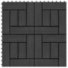 Carreaux De Terrasse 22 Pcs 30 X 30 Cm 2 M² WPC Noir 3