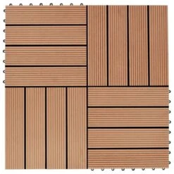 Carreaux De Terrasse 22 Pcs 30 X 30 Cm 2 M² WPC Teck 3