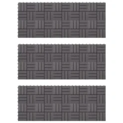 Carreaux De Terrasse 30pcs Délavage Gris 30x30 Cm Acacia Solide