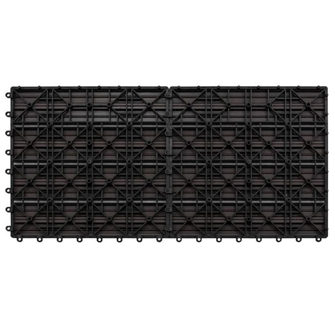 Carreaux De Terrasse 6 Pcs WPC 60x30 Cm 1,08 M² Marron Foncé – Image 5