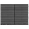 Carreaux De Terrasse 6 Pcs WPC 60x30 Cm 1,08 M² Noir