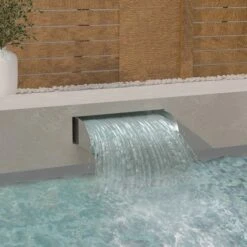 Cascade Avec LED 60x34x14 Cm Acier Inoxydable 304