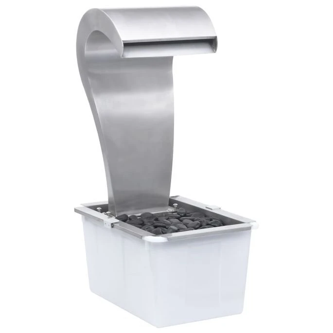 Cascade De Jardin Argenté 52,4x34,2x82 Cm Acier Inoxydable – Image 2