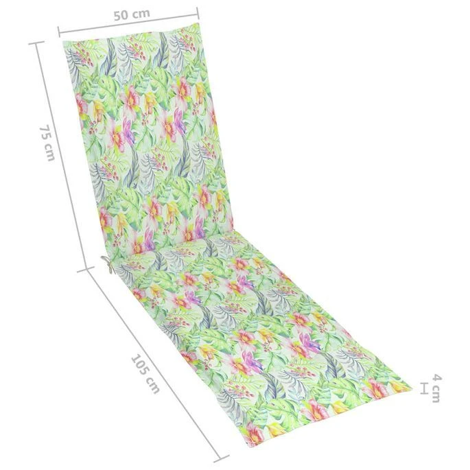 Chaise De Terrasse Avec Repose-pied Et Coussin Acacia Solide 11 – Image 11