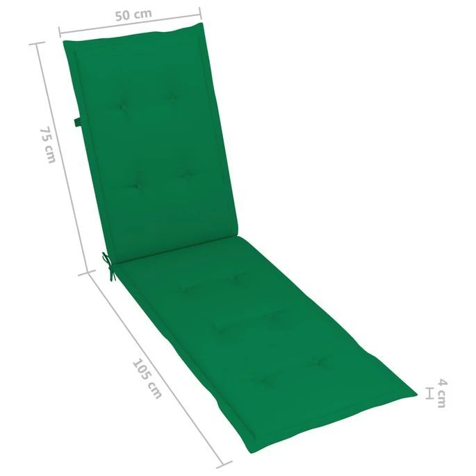 Chaise De Terrasse Avec Repose-pied Et Coussin Acacia Solide 4 – Image 11