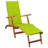 Chaise De Terrasse Avec Repose-pied Et Coussin Acacia Solide 10