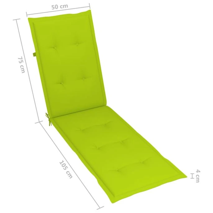 Chaise De Terrasse Avec Repose-pied Et Coussin Acacia Solide 10 – Image 11