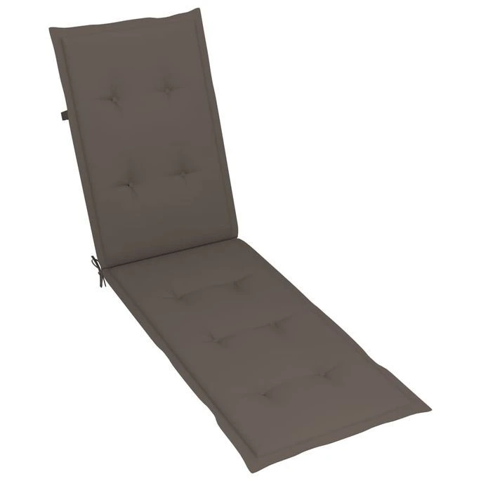 Chaise De Terrasse Avec Repose-pied Et Coussin Acacia Solide 7 – Image 7