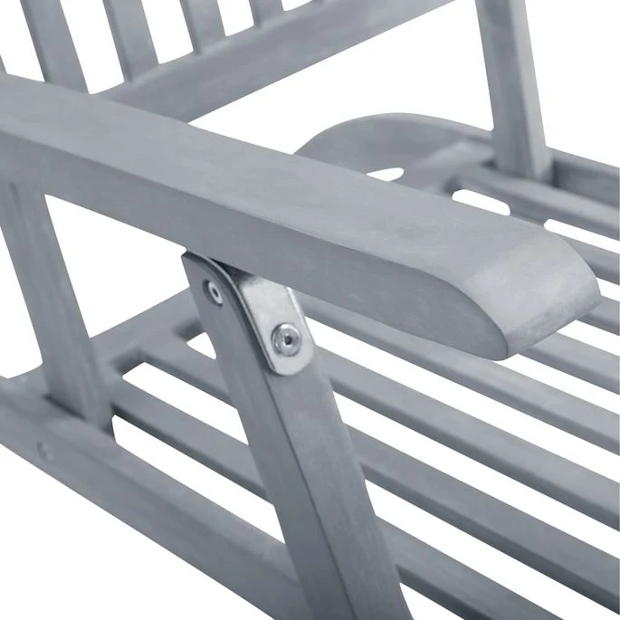 Chaise De Terrasse Avec Repose-pied Et Coussin Acacia Solide 15 – Image 5