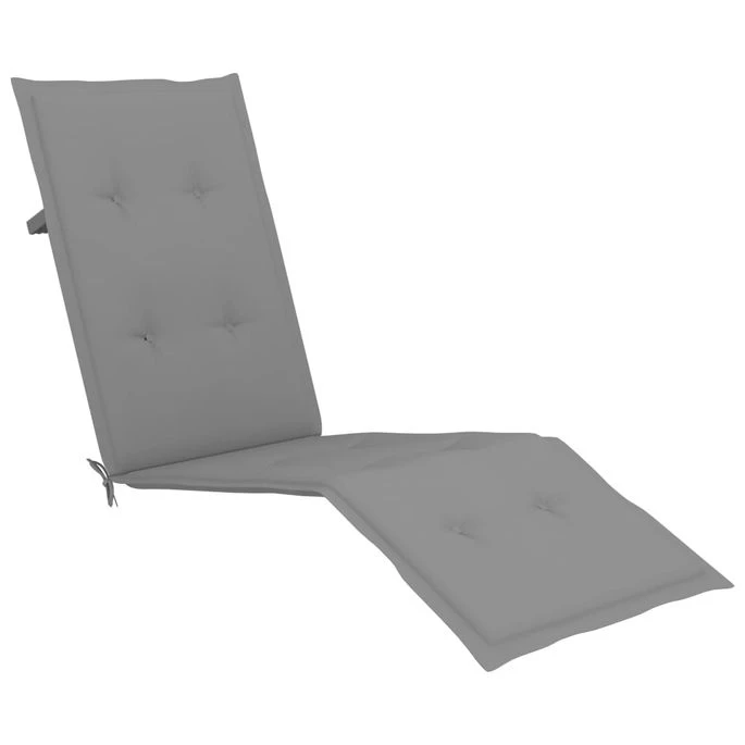 Chaise De Terrasse Avec Repose-pied Et Coussin Acacia Solide 15 – Image 6