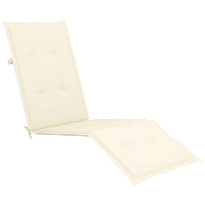 Chaise De Terrasse Avec Repose-pied Et Coussin Acacia Solide 16 – Image 6
