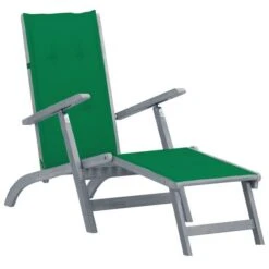 Chaise De Terrasse Avec Repose-pied Et Coussin Acacia Solide 19