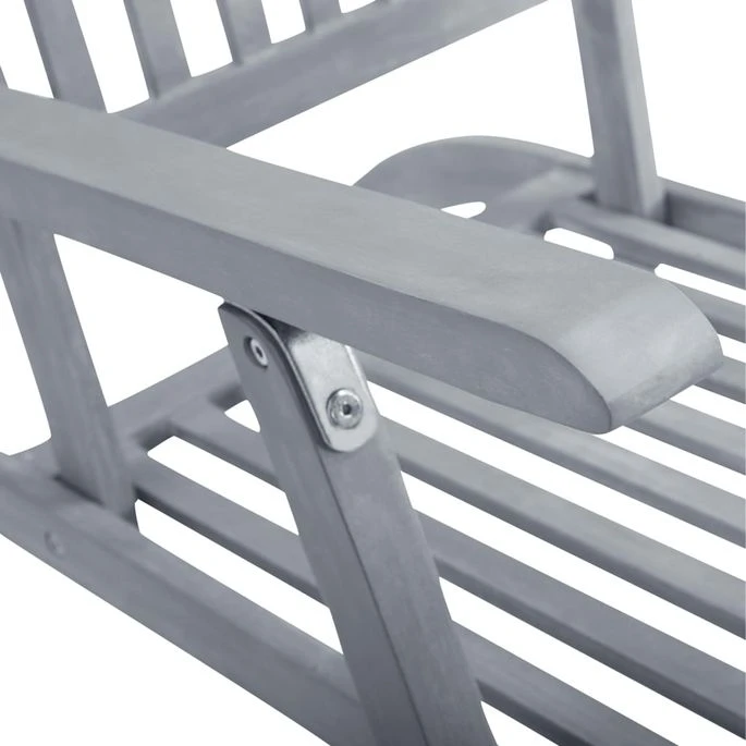 Chaise De Terrasse Avec Repose-pied Et Coussin Acacia Solide 21 – Image 5