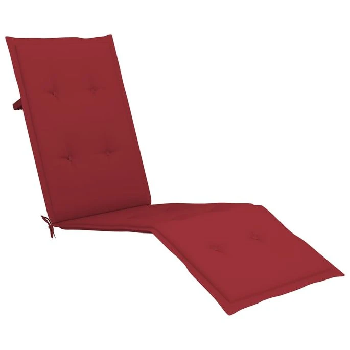 Chaise De Terrasse Avec Repose-pied Et Coussin Acacia Solide 23 – Image 6
