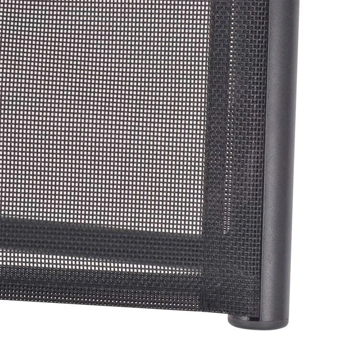 Chaise Inclinable De Terrasse Aluminium Et Textilène Noir – Image 7