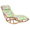 Chaise Longue à Bascule Avec Coussin Bois De Teck Solide 11