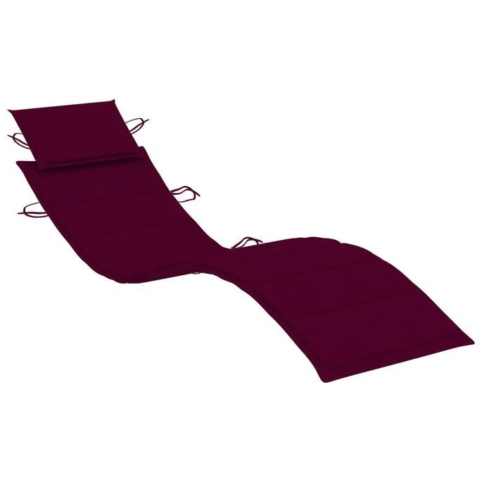Chaise Longue à Bascule Avec Coussin Bois De Teck Solide 8 – Image 11