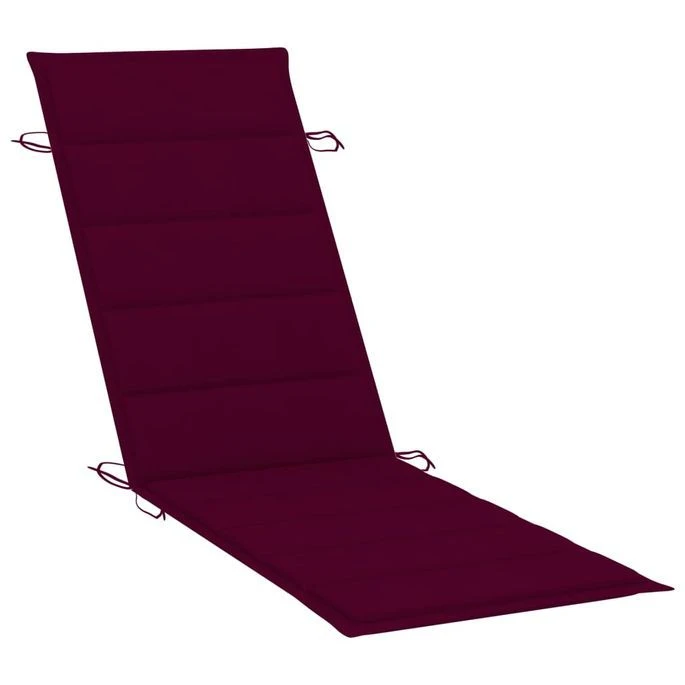 Chaise Longue à Bascule Avec Coussin Bois De Teck Solide 8 – Image 12