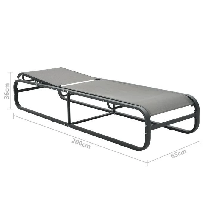 Chaise Longue Aluminium Et Textilène – Image 8