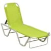 Chaise Longue Aluminium Et Textilène Vert