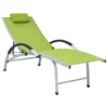 Chaise Longue Aluminium Textilène Vert