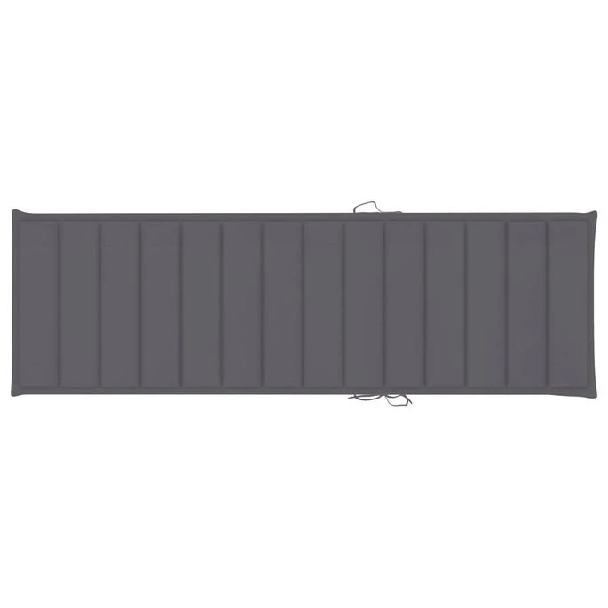 Chaise Longue Avec Coussin Anthracite Bois De Pin Imprégné 4 – Image 6