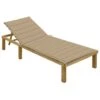 Chaise Longue Avec Coussin Beige Bois De Pin Imprégné 2