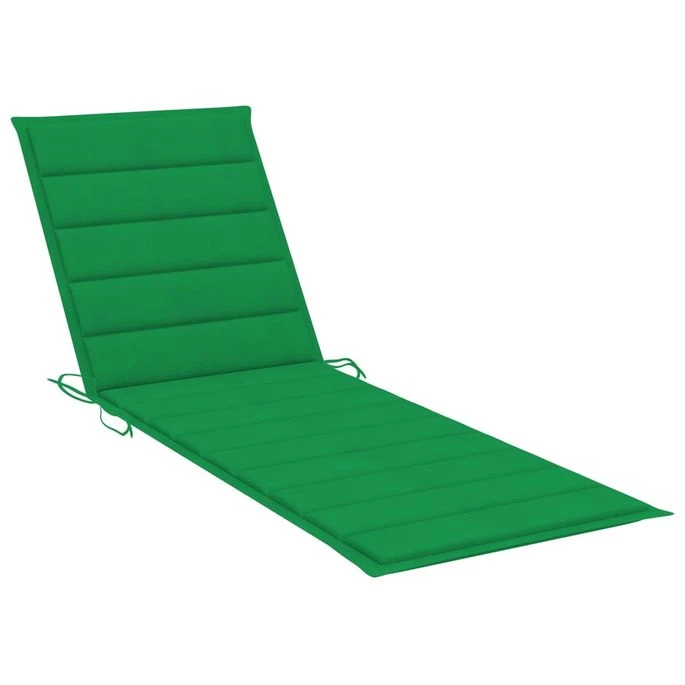 Chaise Longue Avec Coussin Vert Bois De Pin Imprégné 2 – Image 4