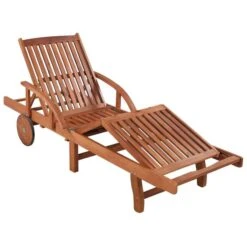 Chaise Longue Bois D'acacia Solide 2